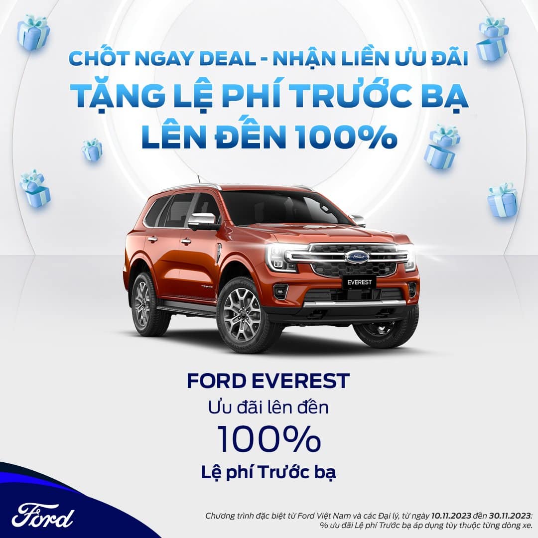 ford everest 2023 tang 100 thue truoc ba - Bảng Giá Xe