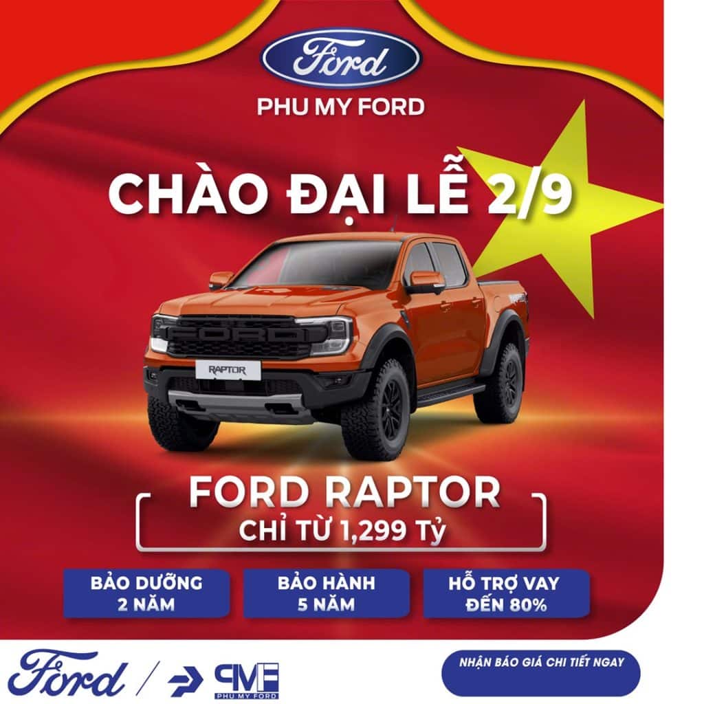 ford raptor khuyen mai le 2 9 1024x1024 - Giá Lăn Bánh Ford Ranger 2024 và Ford Raptor 2024: Thông Tin Chi Tiết và Tư Vấn