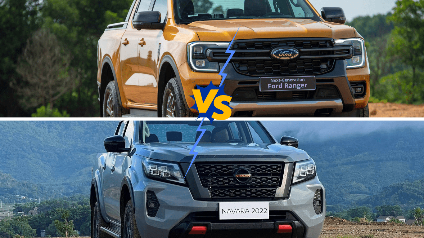 So sánh Ford Ranger và Nissan Navara 2023